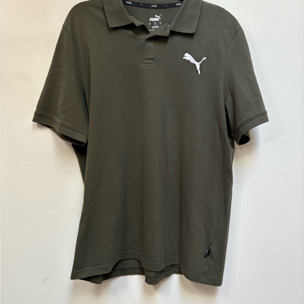 Puma Men's Dark Green Polo Shirt